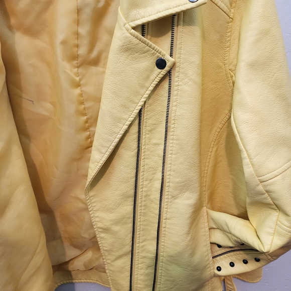 COLLEEN LOPEZ Purple Faux Leather Moto Jacket - Picture 14 of 14